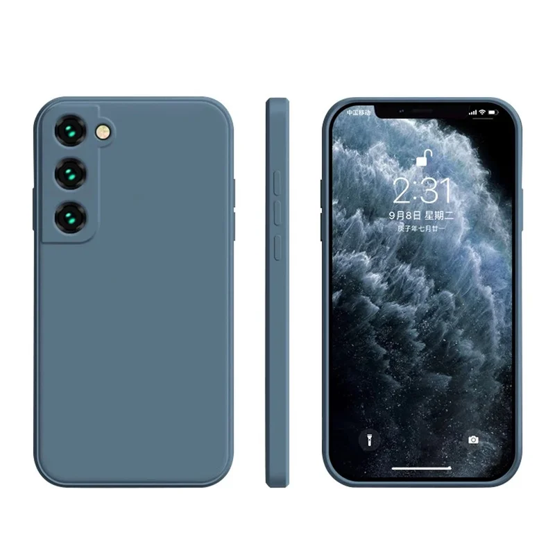 Жидкие силиконовые мягкие чехлы для Samsung S25 Galaxy S8 S9 S10 S20 S21 FE S22 S23 S24 Plus Fundas Note 10 20 Cover