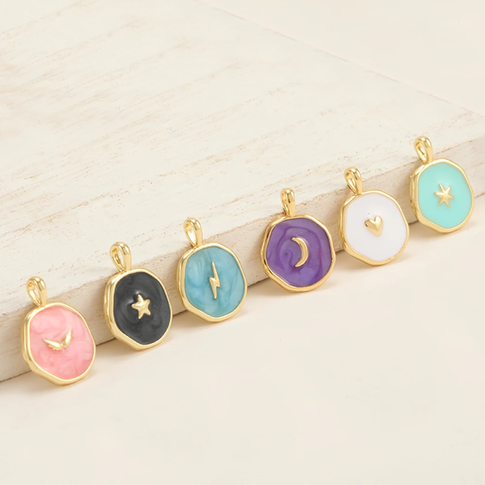 Подвески для изготовления ювелирных изделий яркие эмалевые сделай сам в виде