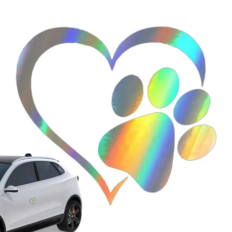 

Наклейка в виде сердца для автомобиля, водонепроницаемая Наклейка на стену, наклейка с принтом лапы питомца с сердцем, собаки, стикер для стайлинга автомобиля, наклейка на окно автомобиля, бампер, стены