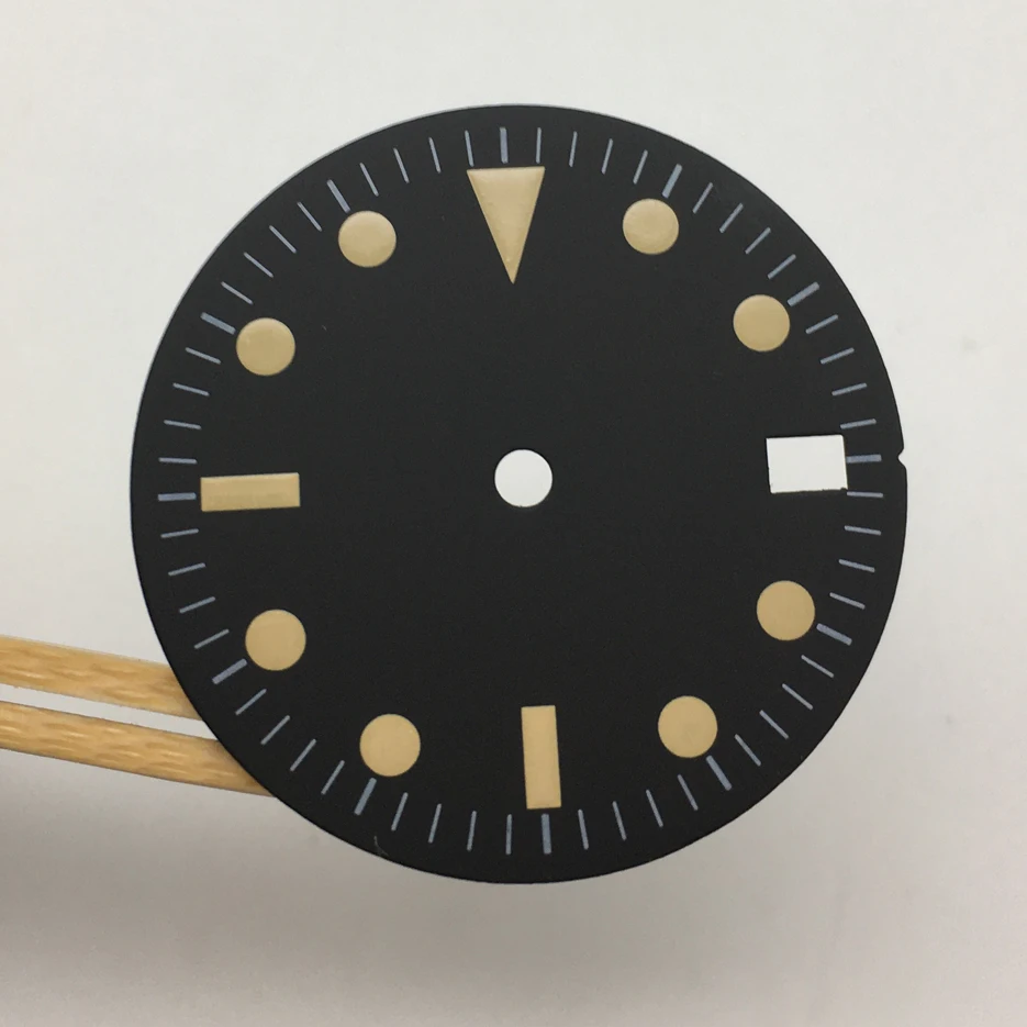 No Logo 28.5mm Watch Dial  Substitute Modified Dial Luminous Literal for NH35 Movement AD7 Men Watch Accessories