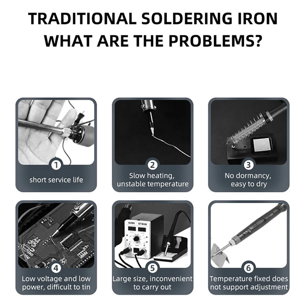 Электрический паяльник SQ-D60B Pro 65 Вт 400 ℃ термостатический Регулируемый PD3.0