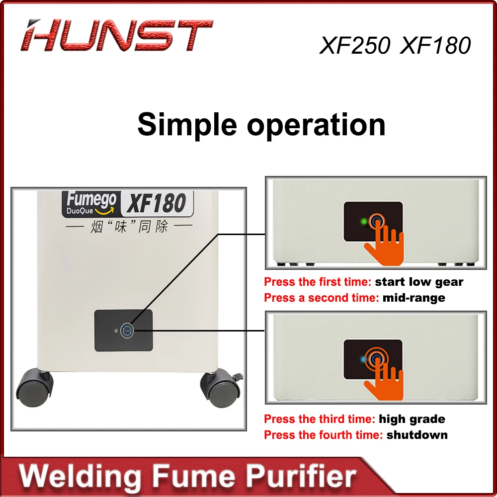 HUNST дымоотвод XF250 очиститель чистого воздуха 3-ступенчатый фильтр вредный