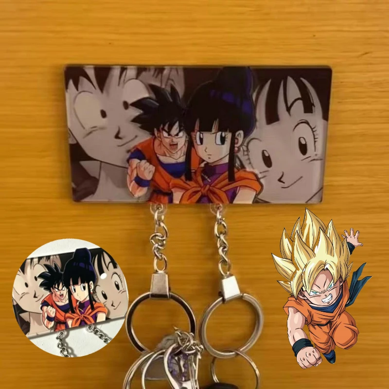 Брелок для ключей с изображением Сона Гоку из Dragon Ball, настенный держатель для ключей, украшение для комнаты, магниты на холодильник, мультяшный кулон для рюкзака, подарки (art.: 3920dabe95ebe) - 3920dabe95ebe