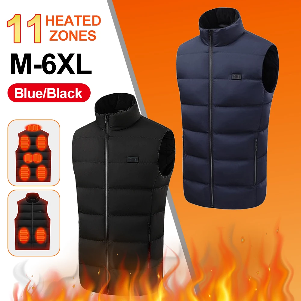 

Жилет мужской зимний с инфракрасным подогревом и 11 зонами, 6XL