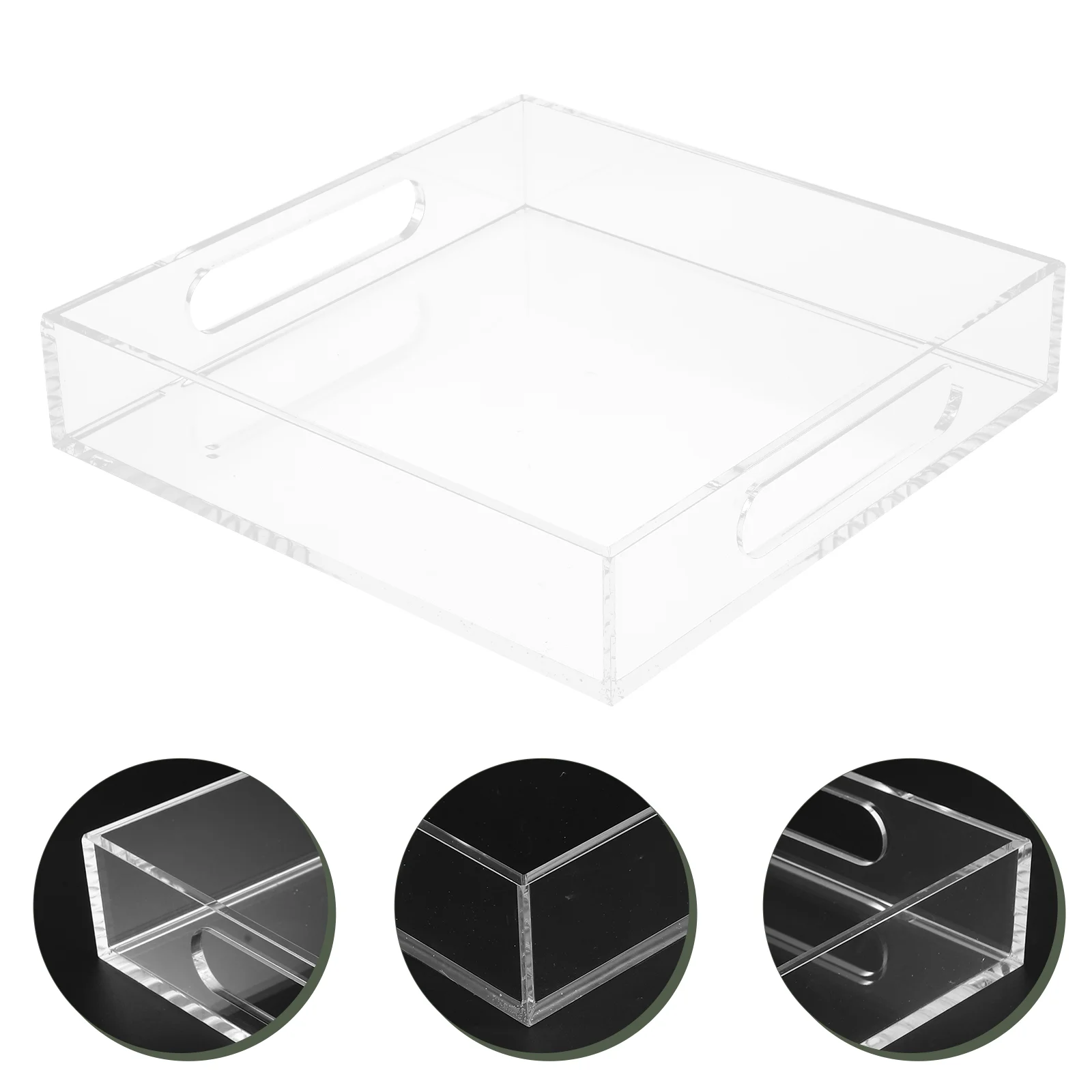 

Tray Acrylic Bathroom Storage Towel Vanity Organizer Plate Jewelry Serving Paperguest Organizing Toilet Decorative Dresser