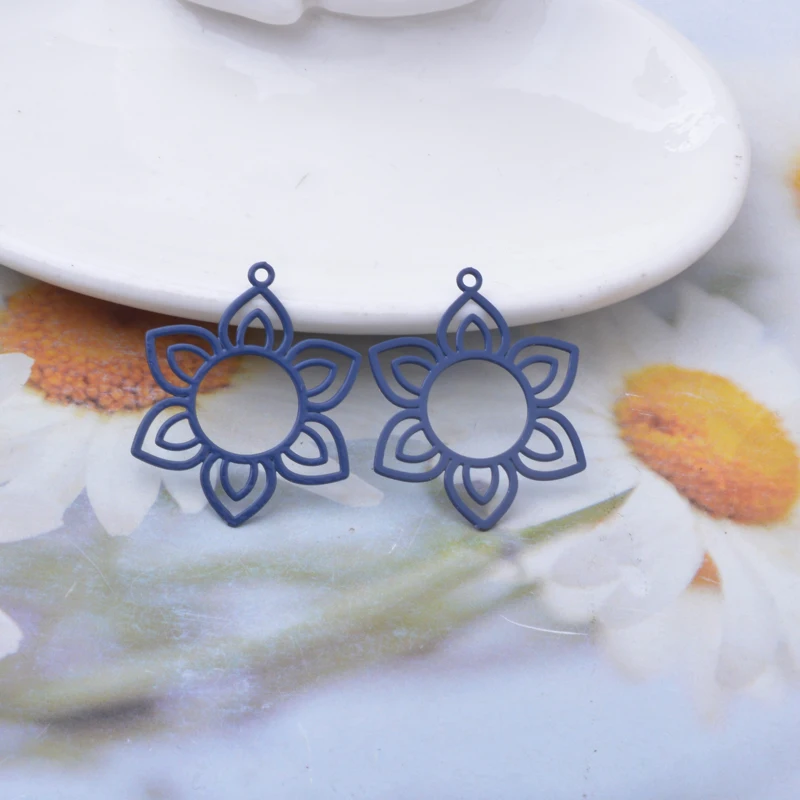 30 шт. AB8305 латунные филигранные Цветочные Подвески из нержавеющей стали Подсолнух