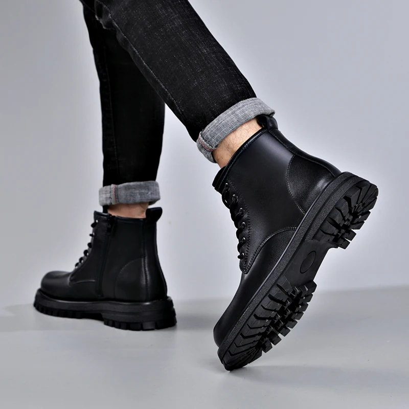 Мужские ботинки повседневная обувь черного цвета деловая офисная официальная
