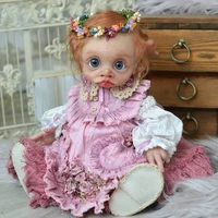 17inch Full Body Silicone Reborn Doll Kit Tinky Fairy Doll Elf Lifelike Soft Touch(full Plastic Body + Limbs + Head + Eye Piece)