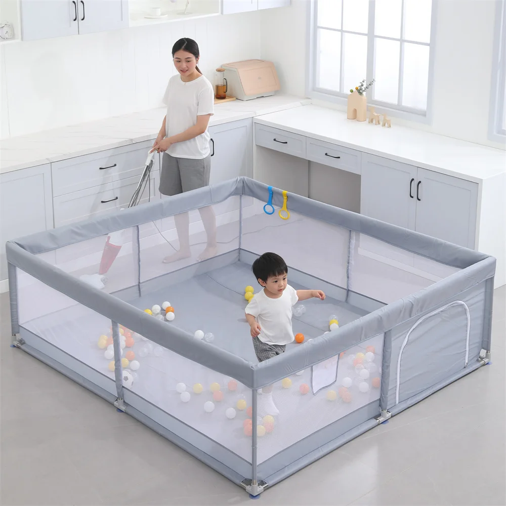 

infant shining Children's Playpen with Foam Protector Baby Safety Fence Kids Ball Pit Playpen for Babies Indoor Baby Playground