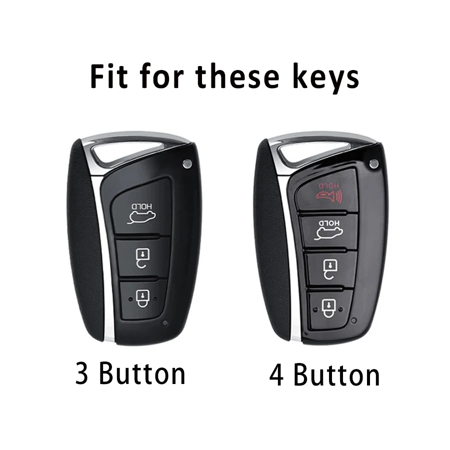 Чехол для автомобильного ключа из углеродного волокна Hyundai Grand Santa Fe 3 DM Ix45 Ix35 Genesis DH