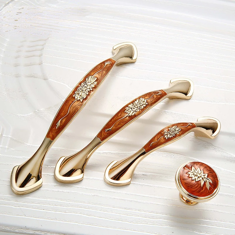 Мебель для шкафа ручка из цинкового сплава ретро цвета слоновой кости белая медь