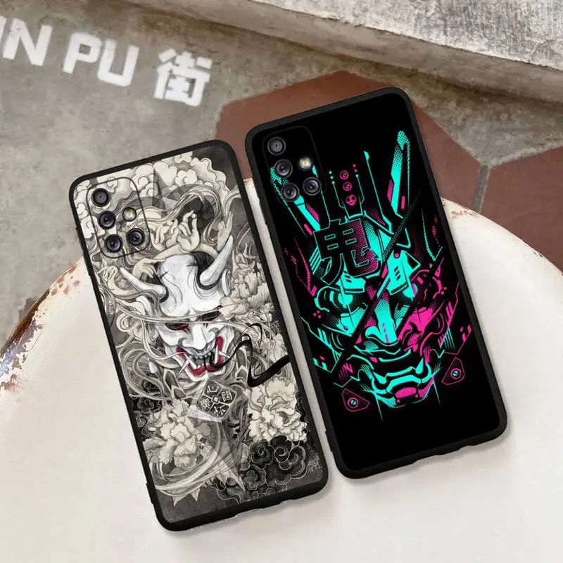 

Samurai Oni Mask Phone Case For Samsung Galaxy Note 20 Ultra 7 8 9 10 Plus lite M31S M30S M51 M21 Soft Cover