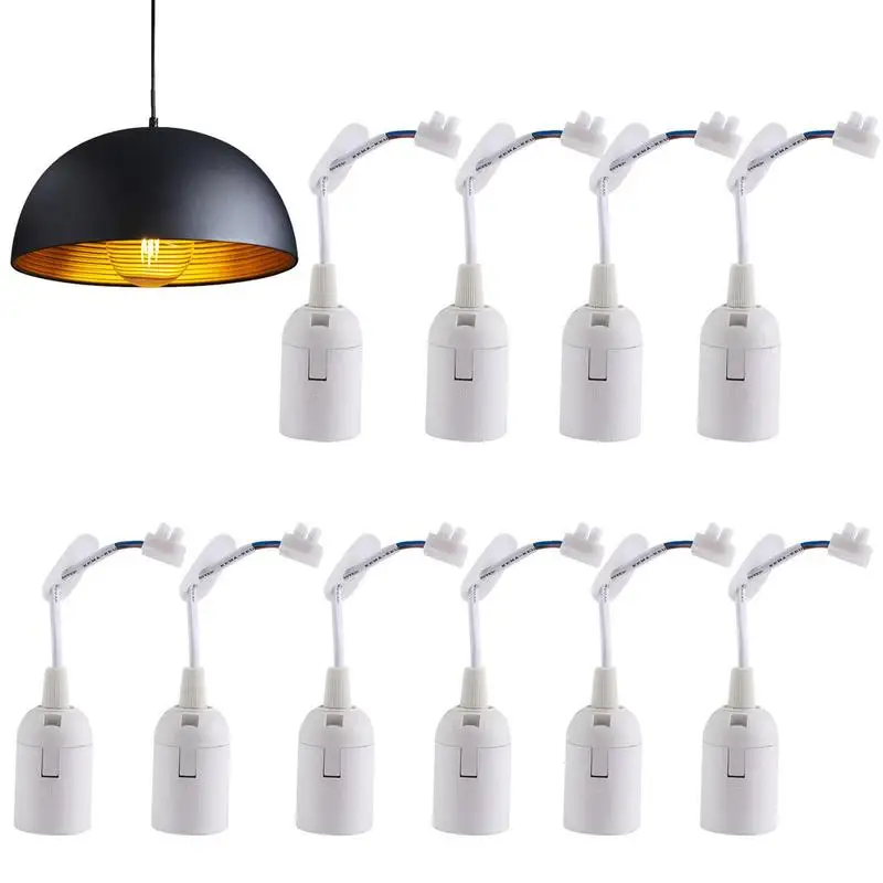 

E27 Lamp Holder With Cable 10pcs Pendant Light Socket With Cord Safe And Durable Hangings Light Cord With E27 Light Bulb Socket