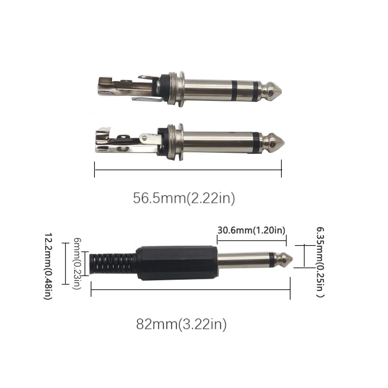 【 5-2 шт. 】 6 3 мм моно/стерео аудио разъем Штекерный сварочная линия стерео
