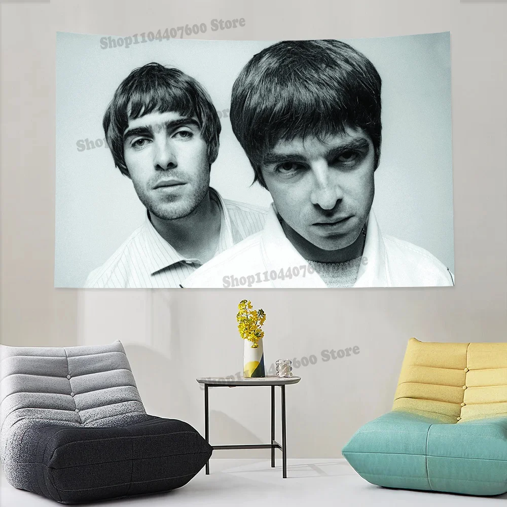 O-Oasis-s Band Tapestry Printed Decoration canvas Travel Used for advertising creative Birthday Gift