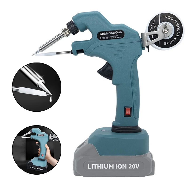Gun For Makita/dewalt/milwaukee/blackdecker 18v Lithium Battery Portable Solder Gun Fast Welding Tools