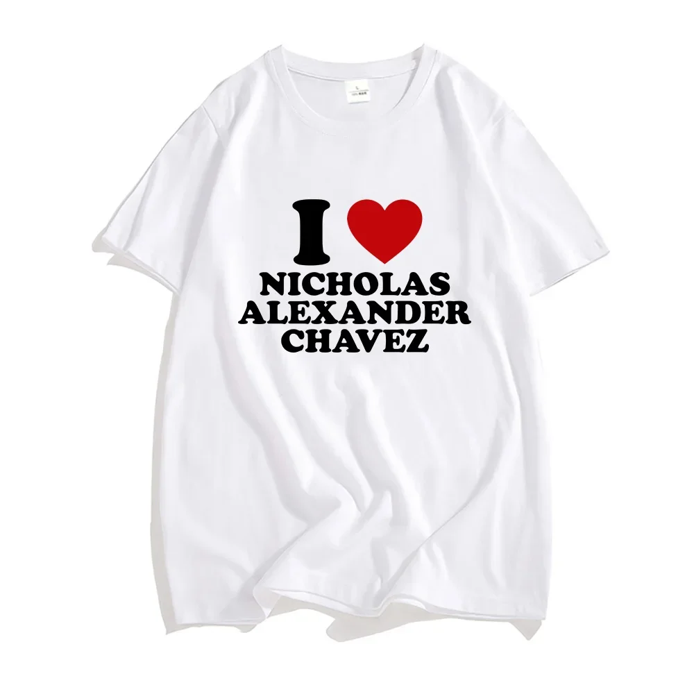 Heart I Love Nicholas Chavez T-shirt Movie The Menendez Brothers Tshirts Short Sleeve Summer Cotton Tee-shirt Men/Women Tees Top