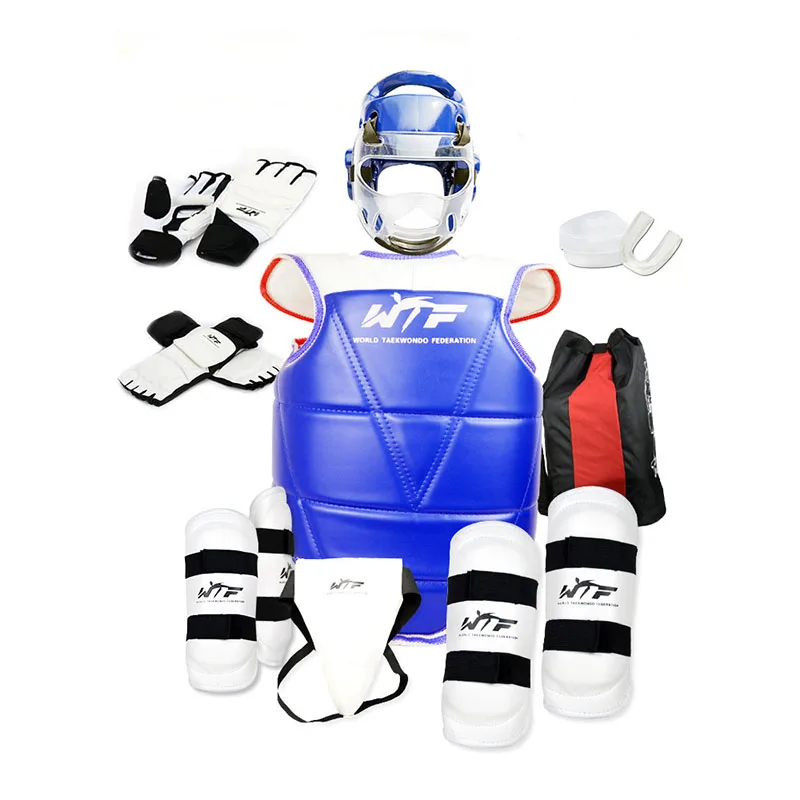 Taekwondo Uniform Set Protective Gear Helmet Mask Armor Kickboxing Boxing Glove Taekwondo Equipment Head Arm Leg Protector