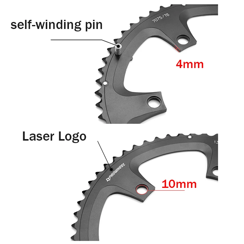 Алюминиевая Складная велосипедная звезда PROWHEEL 130BCD Звездочка 46T 56T 10S 11S