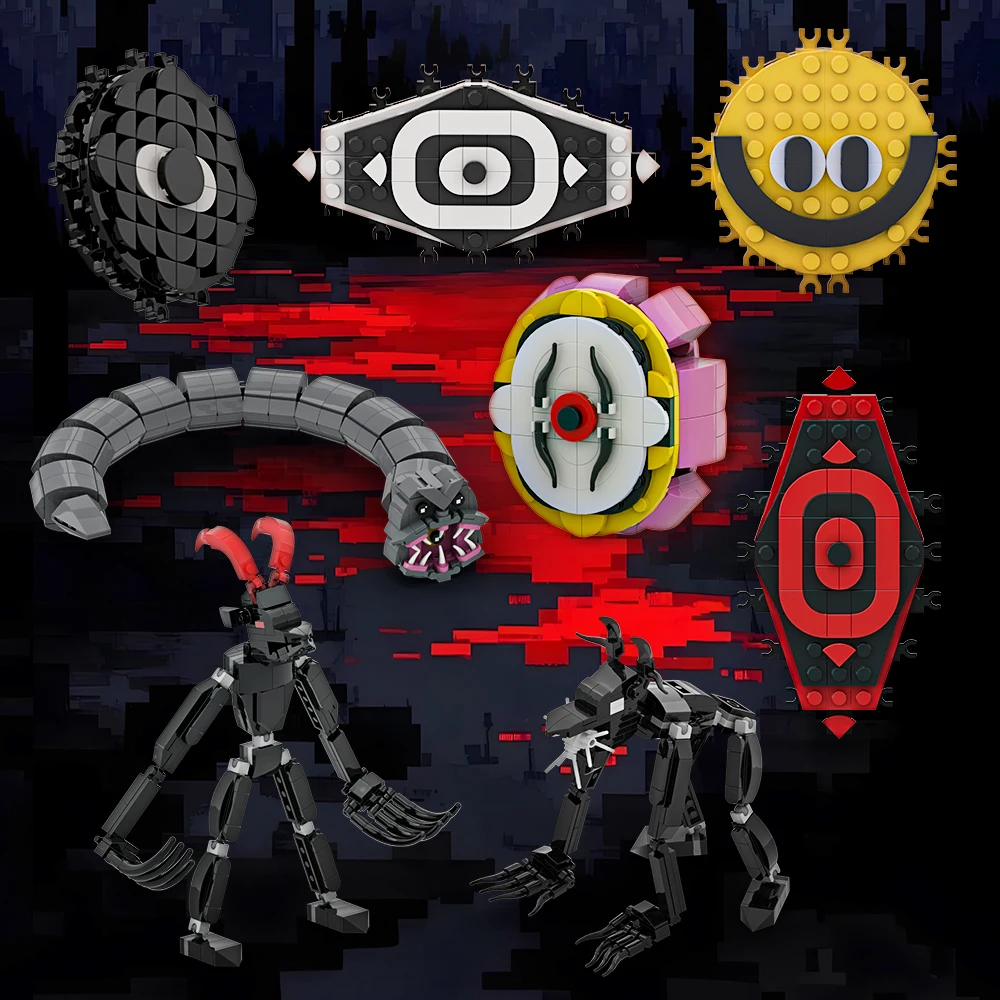 MOC Game Robloxed Grace Parkour Фигурка Модель Строительные блоки Slugfish/Dozer/Slight/Gallery/Elkman Monster