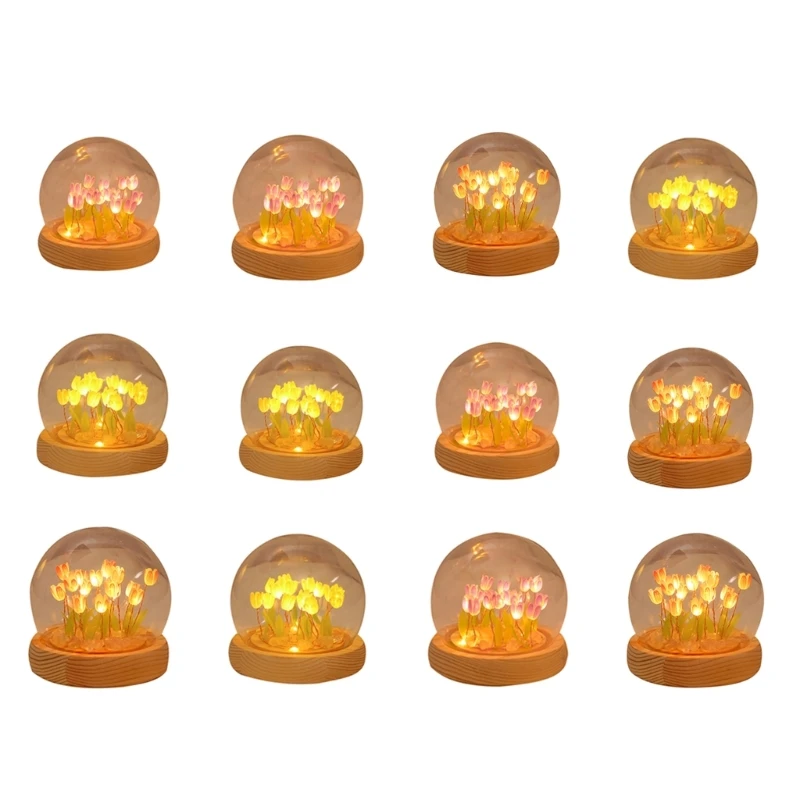 

Tulips Night Lights DIY Material Bedside Sleep Light Ornament Home Decorations Drop shipping