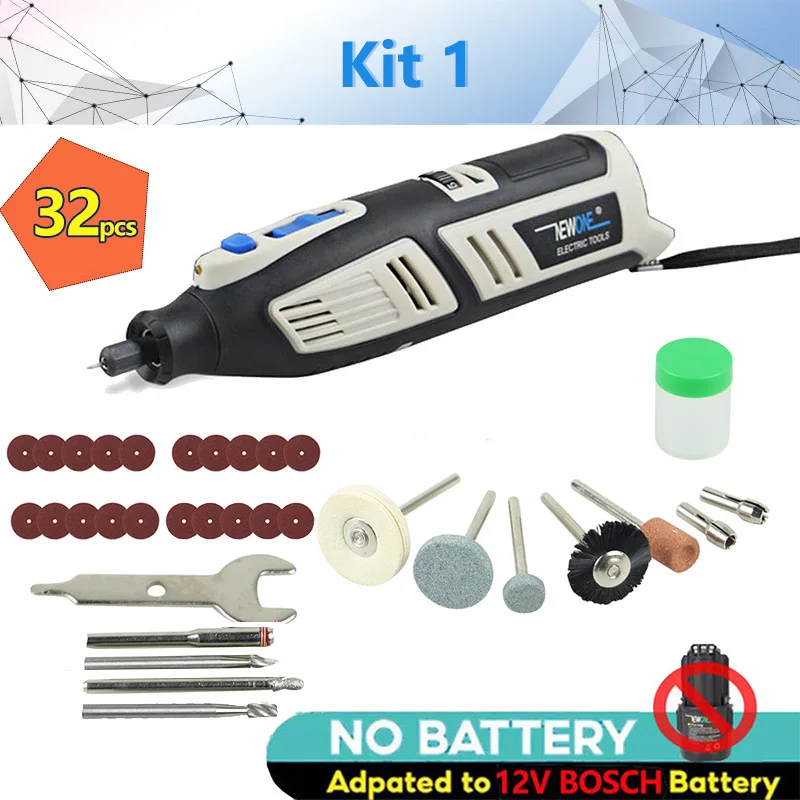 

Роторный инструмент NEWONE 12В с аксессуарами