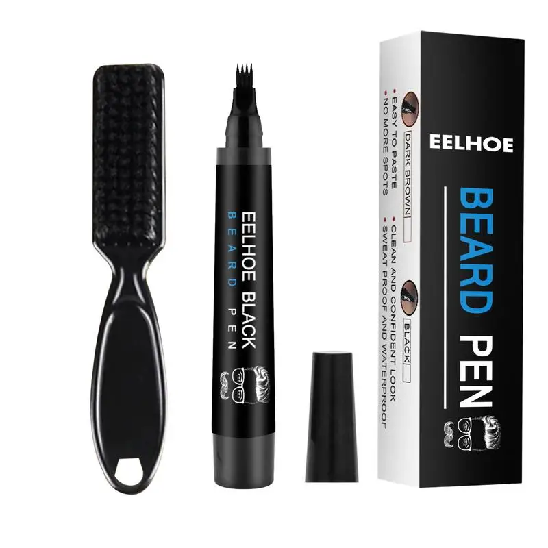 

Beard Filler Pen Beard Enhancer Brush Beard Coloring Shaping Pen Waterproof Hair Pencil Long-Lasting Eyebrow Mustache Repair