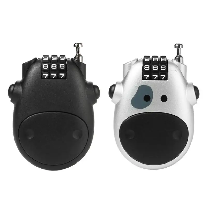 

Helmet Lock Retractable Bike Cable Lock | Portable Motorcycle Helmet Lock | 3 Digit Password Combination Bike Lock Luggage Bike