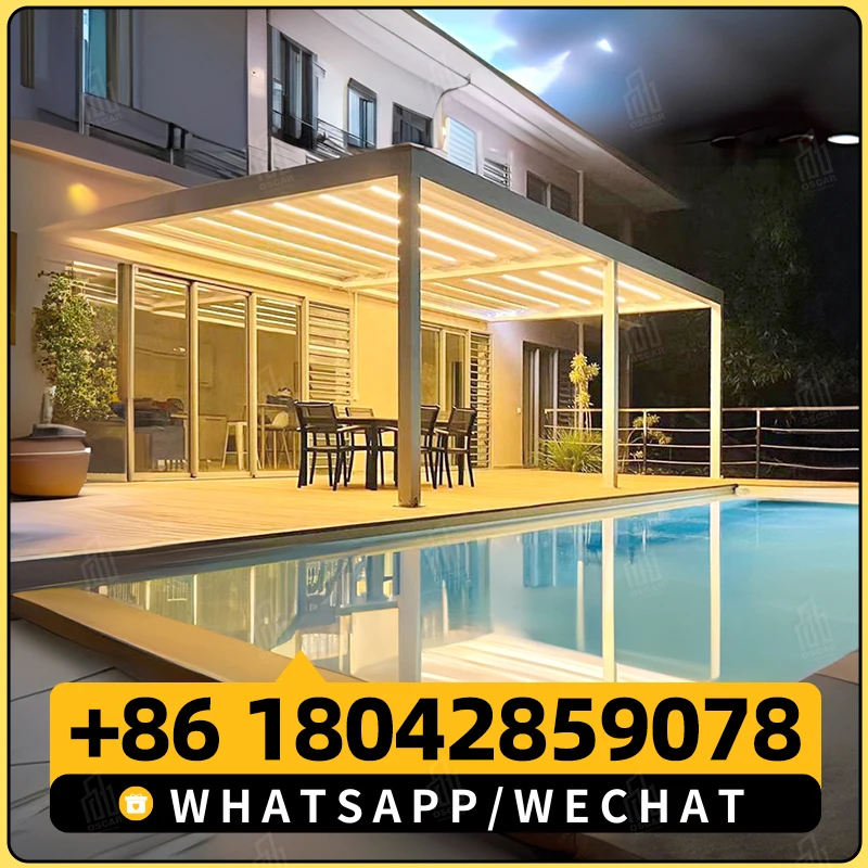 Zent изготовленная на заказ встроенная крыша жалюзи беседка алюминиевая садовая