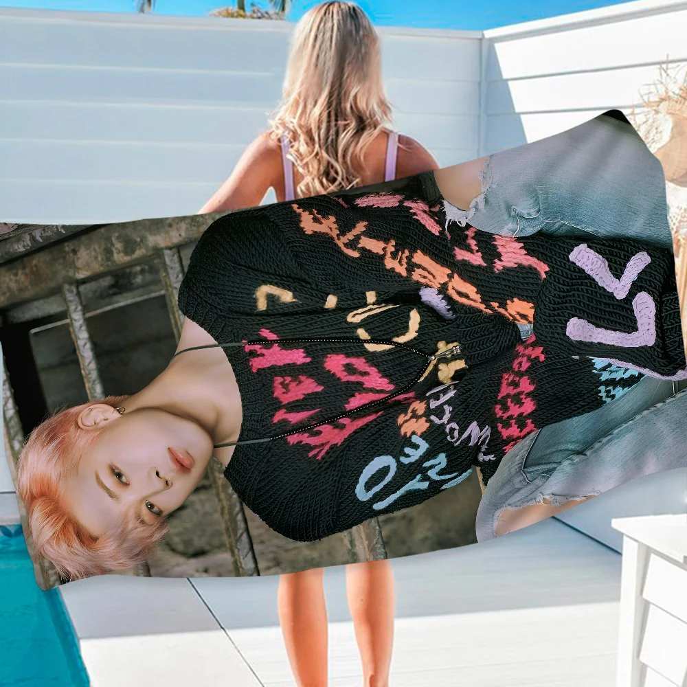 P-Park-JiMin Пляжное Полотенце Из Микрофибры Быстросохнущее Мягкое Впитывающее