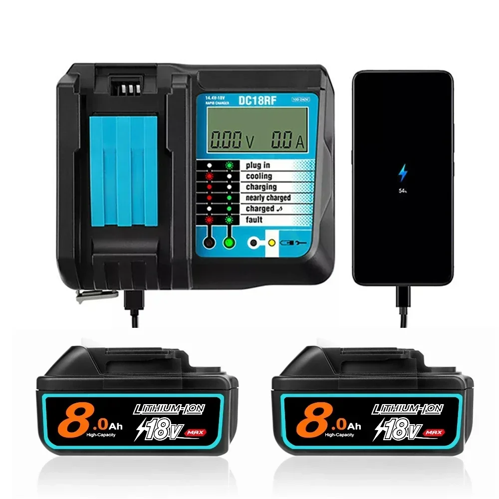 Аккумуляторная батарея Makita 18 в 8 0 Ач 6 для BL1860 BL1840 BL1850