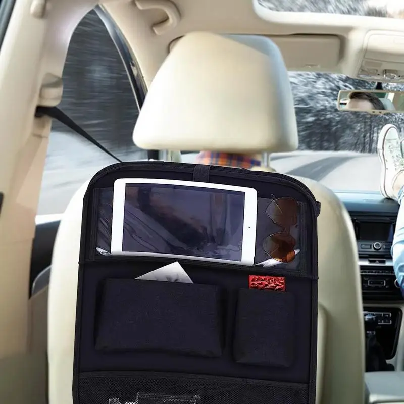 

Backseat Car Organizer Storage Bag With Foldable Table Tray Tablet Holder Protectors Mats For Kids Toddlers Travel Accessories