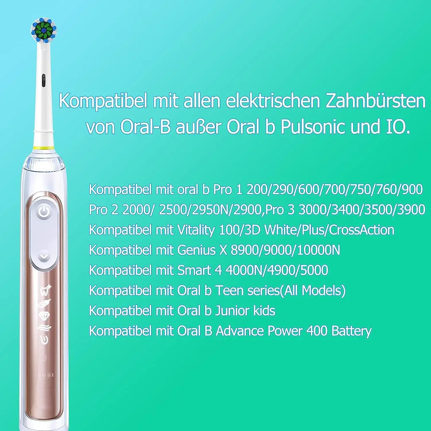 Набор Из 4 Совместимых Насадок Для Электрических Зубных Щеток — Подходит Braun Oral B