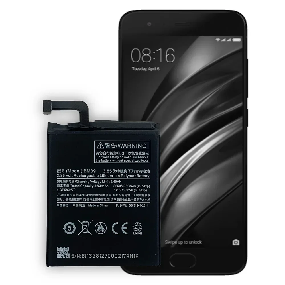 Аккумулятор для телефона BM39 Xiaomi Mi 6 Mi6 3250 мАч сменный аккумулятор большой емкости +