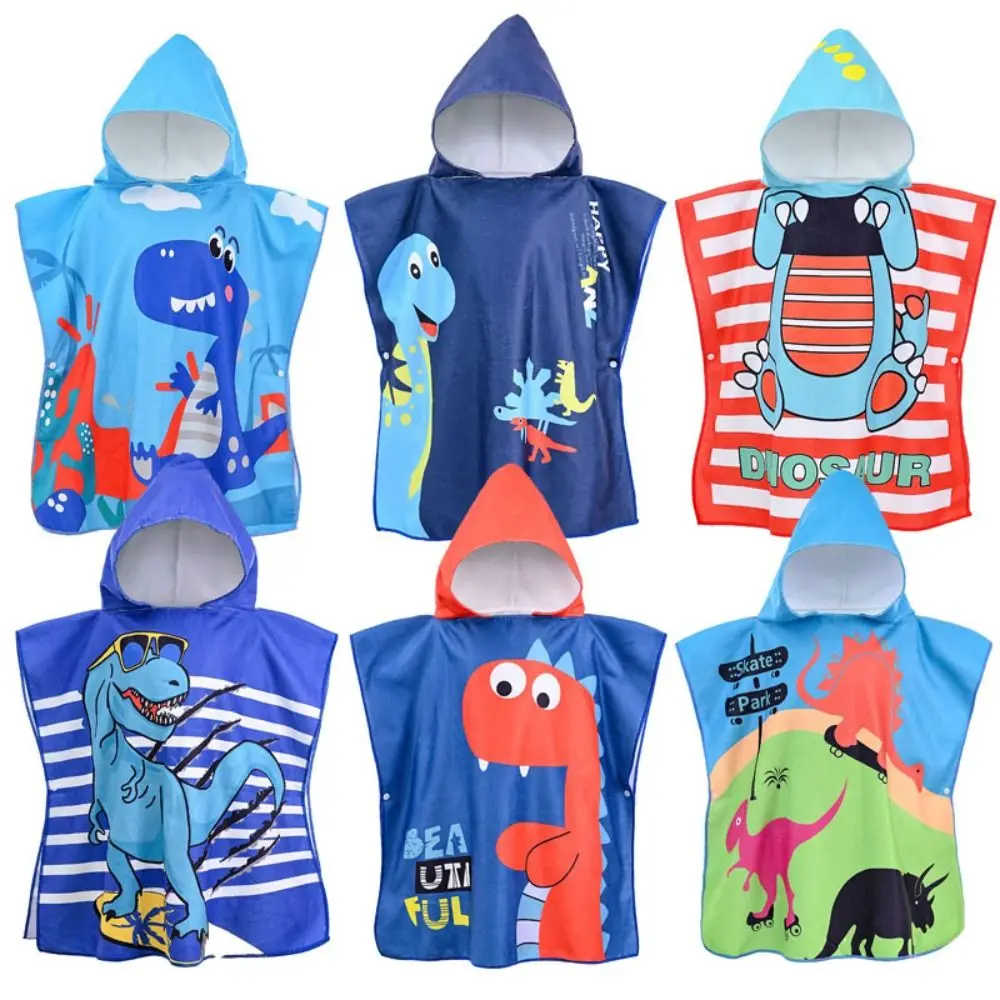 Microfiber Cotton Hooded Beach Towel Towels Soft Poncho Kids Bathing Stuff Infant Washcloth