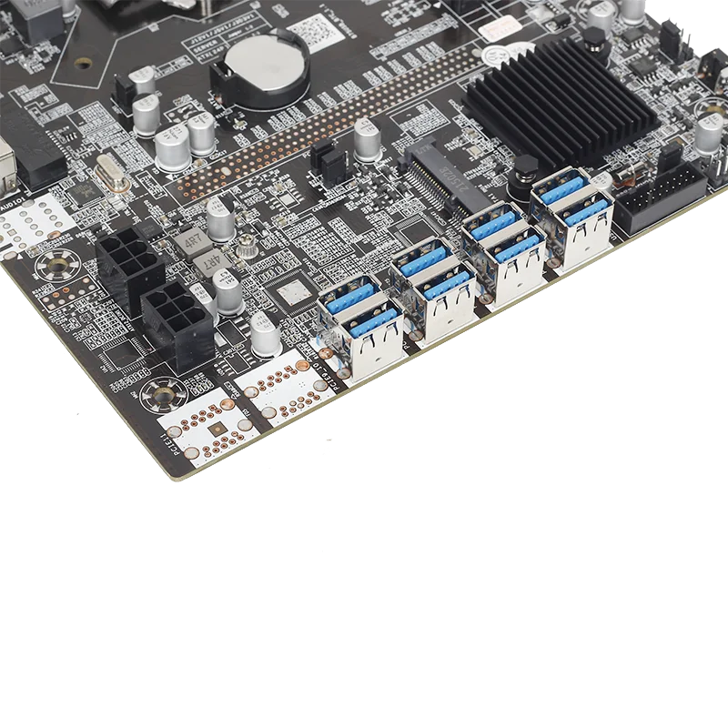 Материнская плата для майнинга Ethereum B75 поддерживает видеокарту 8 GPU 8X USB 3 0 PCIE Dual DDR3