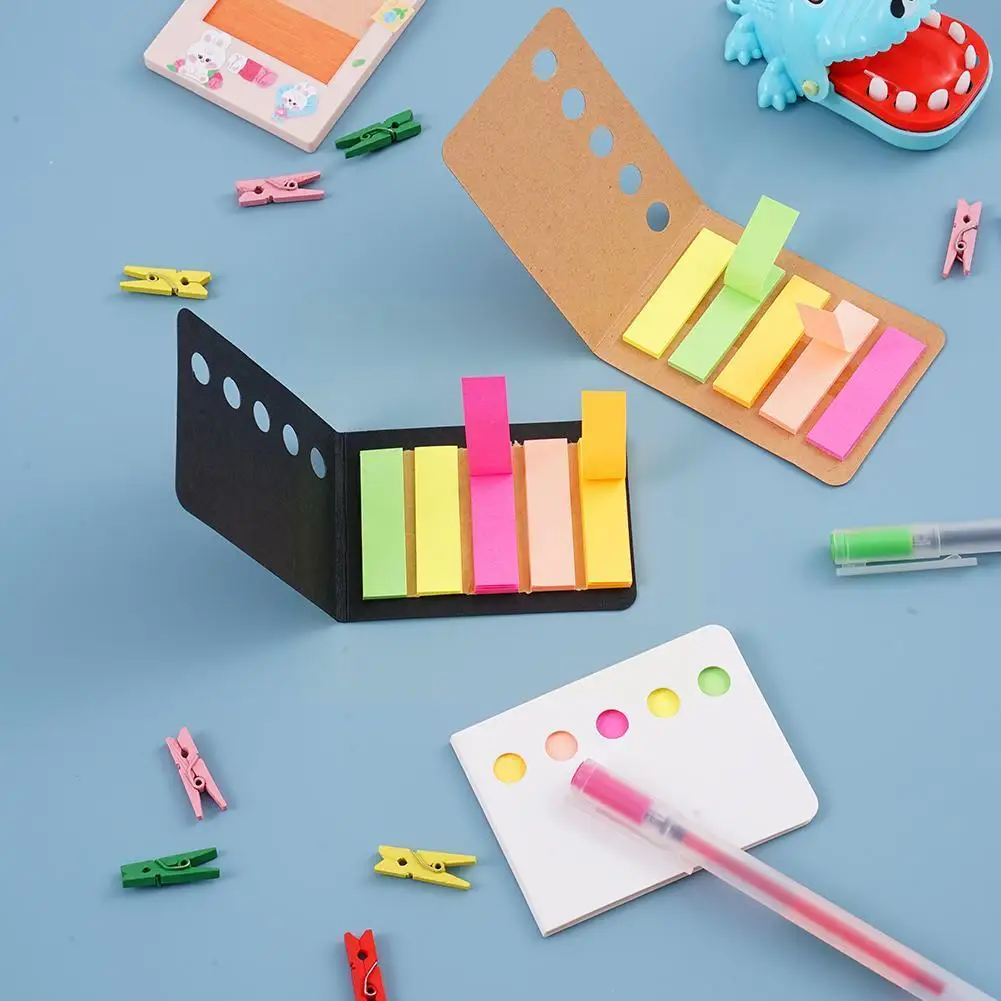 

120 Sheets Sticky Notes Index Flags Candy Color Memo Tab Pad ​notes Bookmark Posted Notepad Strip Sticky Points Label Q3m6