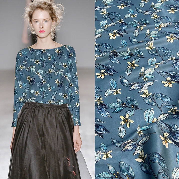 

Шелковая стрейчевая атласная ткань двора 93% шелк тутового шелкопряда 7% спандекс шармёз ткань для платья Летняя Новинка Бесплатная доставка...