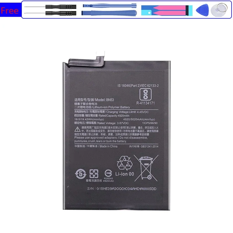 BN53 BN54 BN55 Аккумулятор для Xiaomi Redmi Note 9 Pro/5G 10X 4G 9S Аккумуляторы телефонов