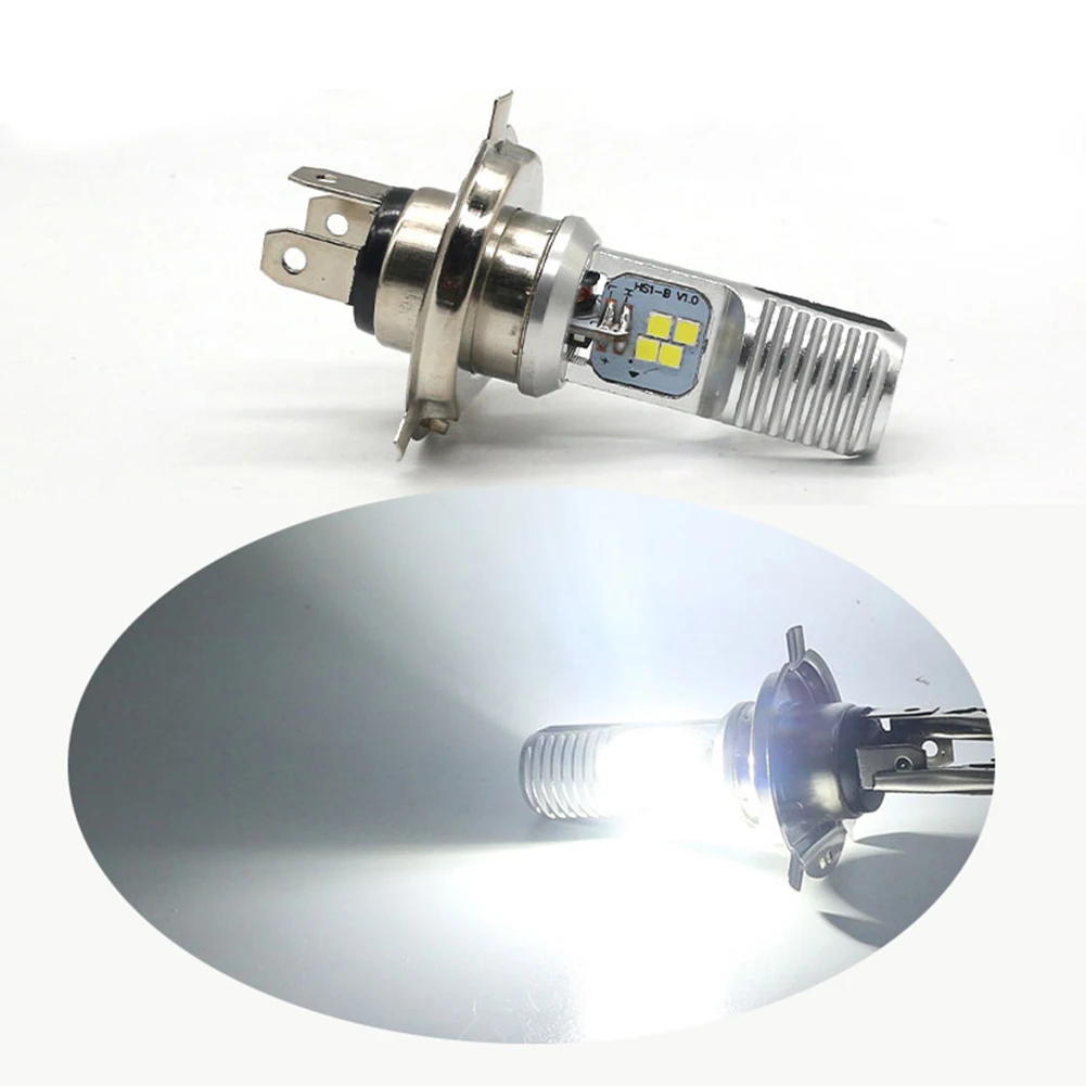 

High Quality Motorcycle Headlight Fog Light 1 Pc 6000K Fog Light Bulb H4/P15D White Light For Battery Motorcycle