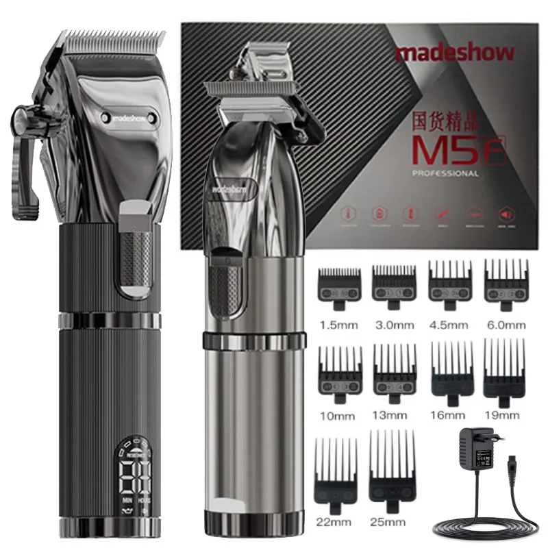 Madeshow M5F M6 Hair Clipper Professional Hair Trimmer For Men Black Cordless Hair cutting Machine Trimmer Top Quality Tools