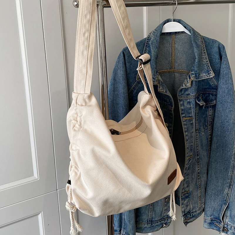 Купи Large Totes Bags for Women 2022 Trend Vintage Soft Canvas bag Designer High Capacity Handbags Lady Crossbody Bag shopping bags за 1,405 рублей в магазине AliExpress