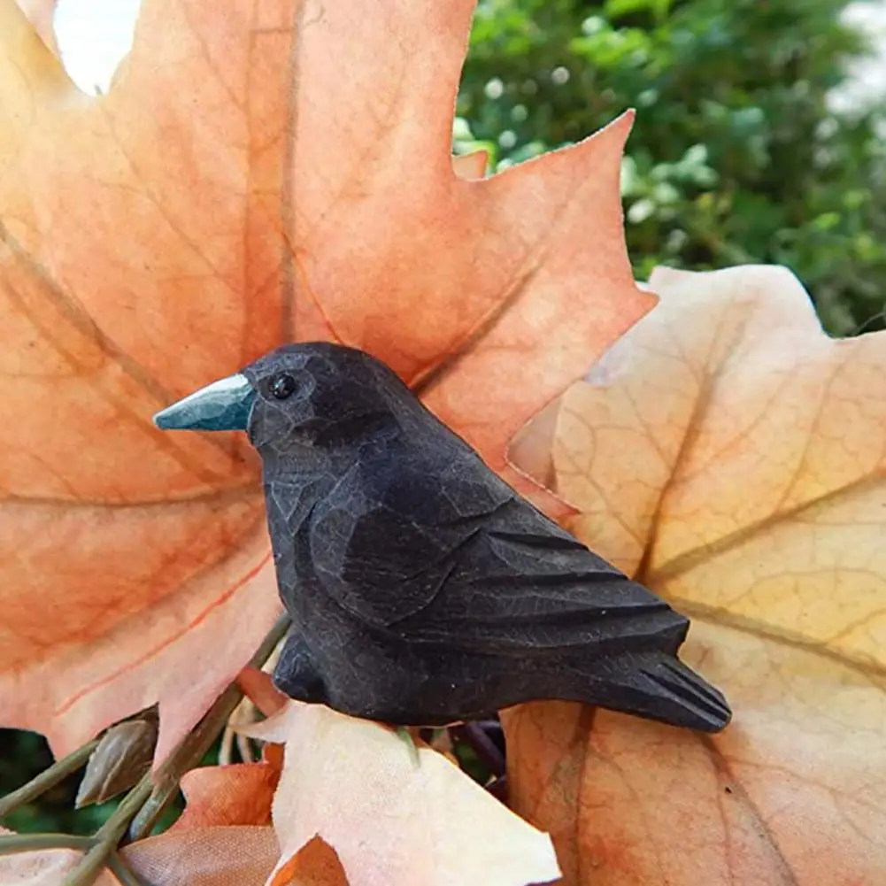 

Crow Ornament Fake Crow Animal Resin Figurine Statue Home Decoration