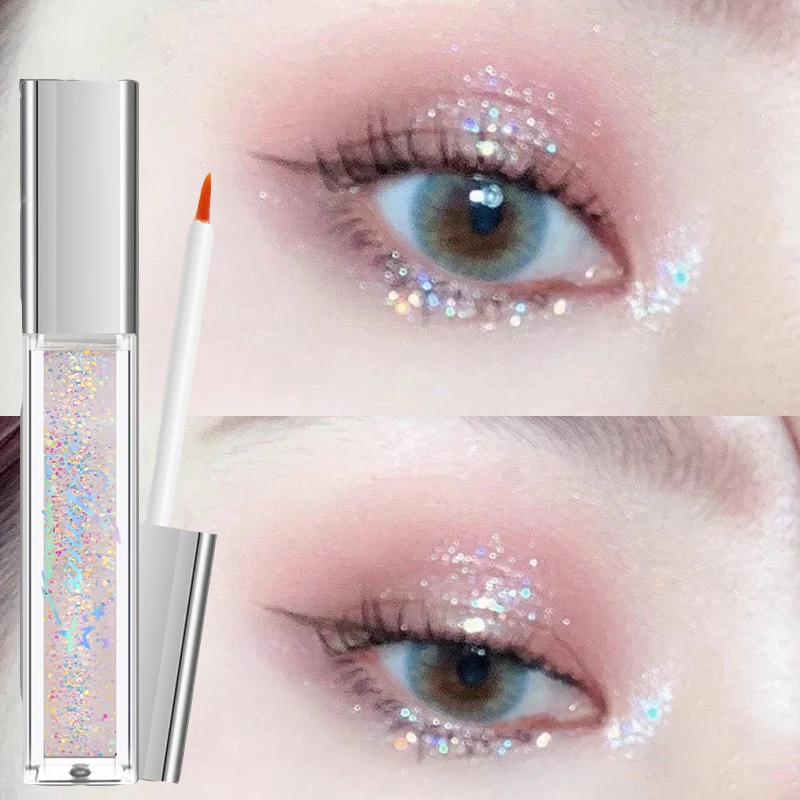 

Glitter Diamond Eyeshadow Waterproof Long Lasting Pearlescent Liquid Eyeshadow Atural Makeup Highlighter Pigment Eye Cosmetic