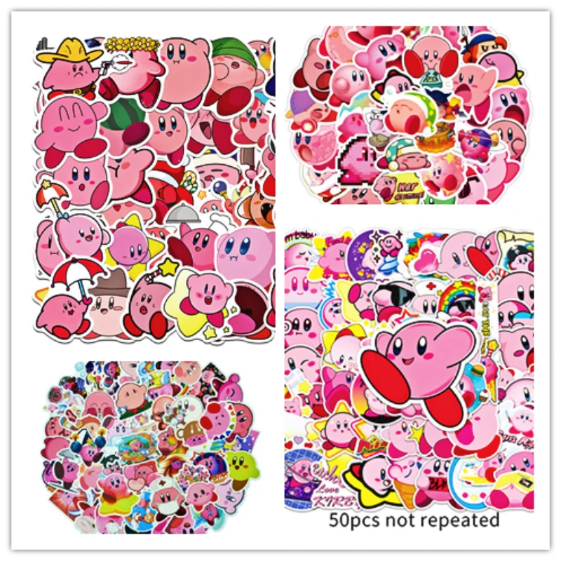 

Kawaii 50 Pcs Non-repeating Cute StarKirby Doodle Children Sticker Gift Toy