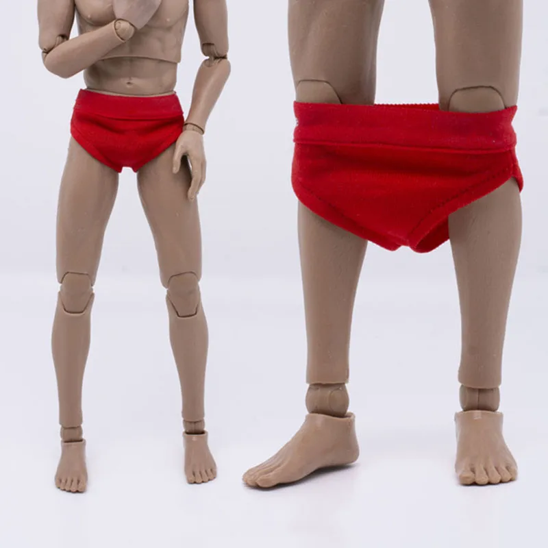 

Superdinosaur 1/6 Solid Color Non/Open-Crotch Underpants Boxer Briefs Model Accessory for Bjd/Soldier/Blythe Action Figure Doll