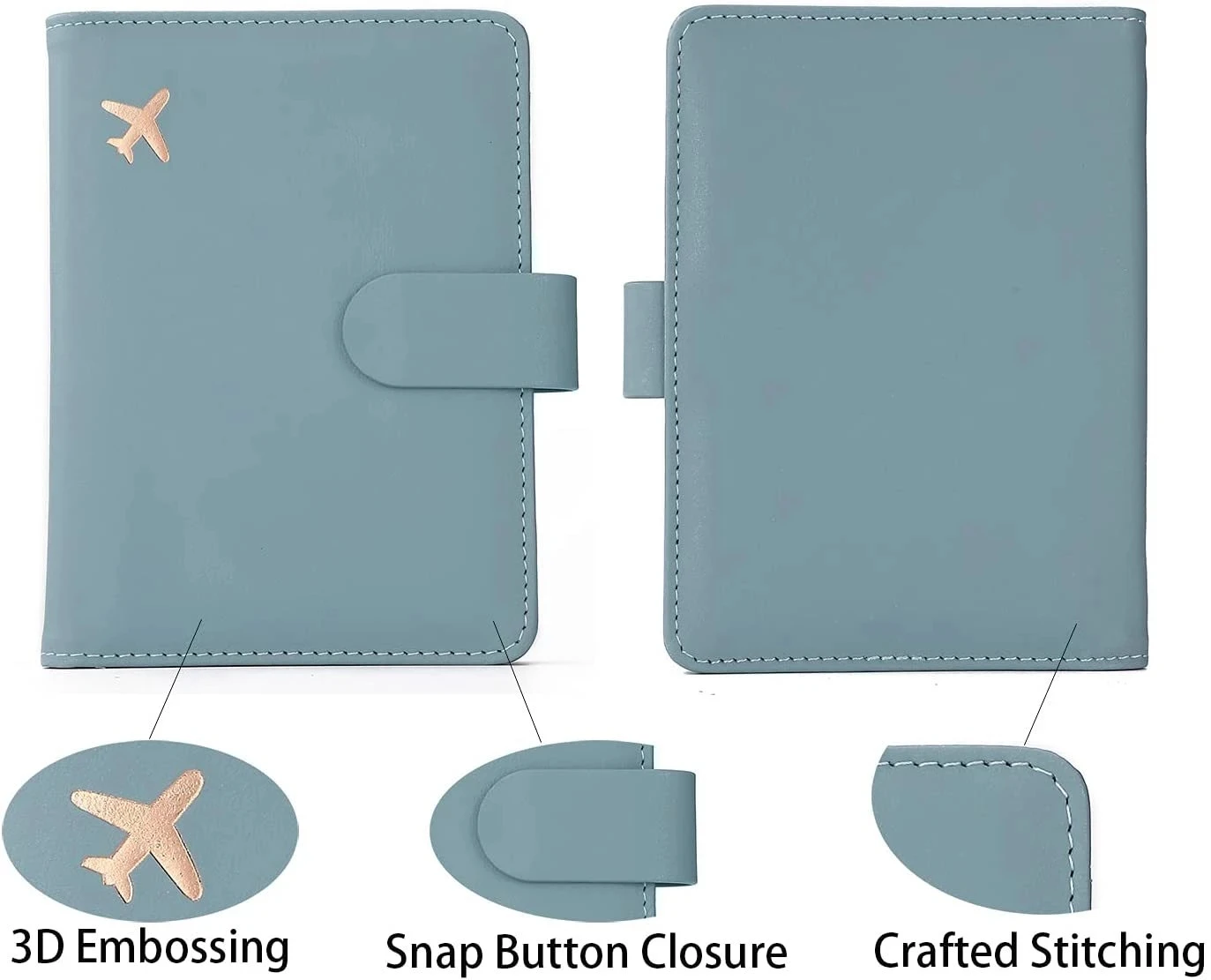 Passport Cover PU Leather Man Women Travel Passport Holder with Credit Card Holder Wallet Protector Cover Passport Bulgaria