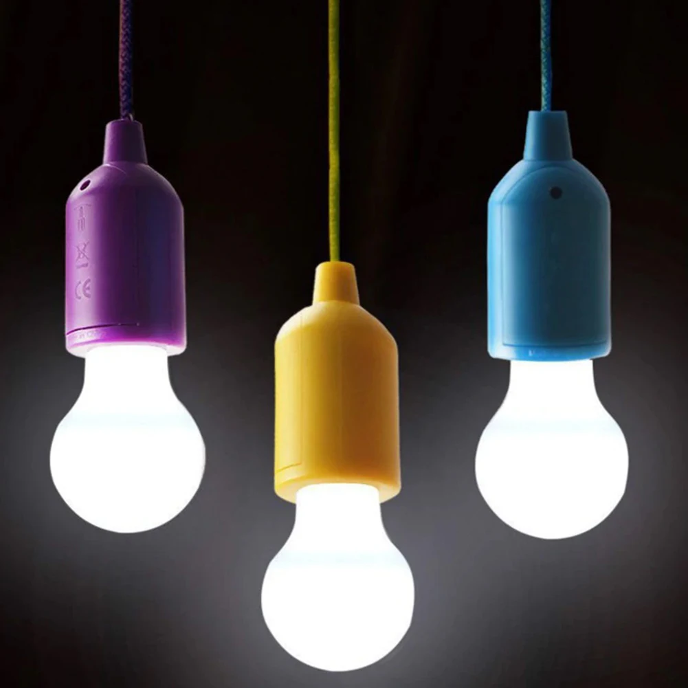 

Portable LED Hanging Lamp Drawstring Tent Camping Light Bulb Retro Outdoor Home Garden Night Light Lantern Home Decoraction