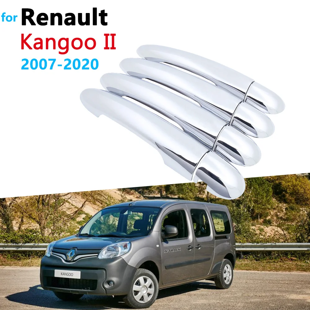 

for Renault Kangoo II MK2 2007-2020 2019 Chrome Door Handle Cover Car Accessories Sticker Trim Set Rust Proof Catch Decoration