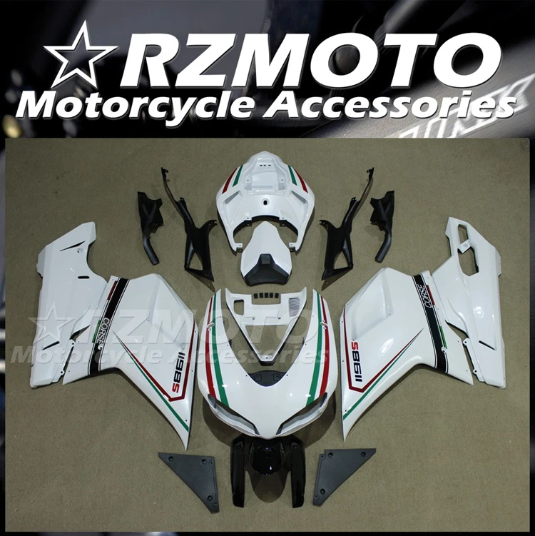 

4Gifts New ABS Whole Motorcycle Fairings Kit Fit For DUCATI 848 1098 1198 Bodywork Set Red Green